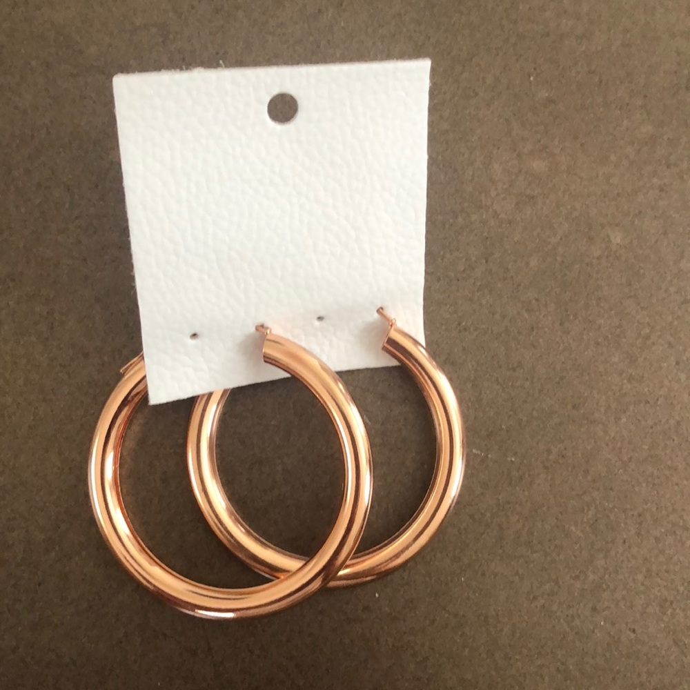 Rose Gold Hoop Earrings